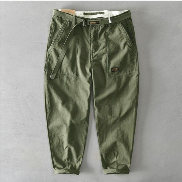 men's pants spring solid color pure cotton male korean style casual loose belt mid waist slim fit pencil trousers, Black
men's pants spring solid color pure cotton male korean style casual loose belt mid waist slim fit pencil trousers, Black