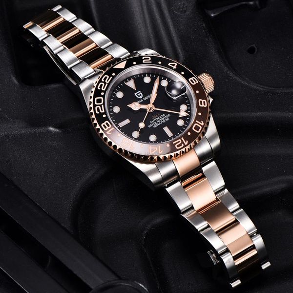 wristwatches 40mm pagani design gmt watch men's automatic mechanical waterproof 100m luxury sapphire stainless steel sports, Slivery;brown
wristwatches 40mm pagani design gmt watch men's automatic mechanical waterproof 100m luxury sapphire stainless steel sports, Slivery;brown