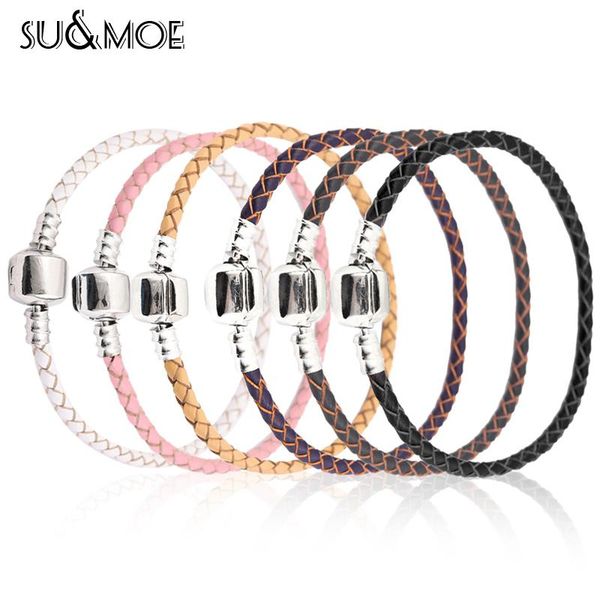 charm bracelets 10 colors 17-20cm leather bracelet for women fit original beads diy brand design drop, Golden;silver
charm bracelets 10 colors 17-20cm leather bracelet for women fit original beads diy brand design drop, Golden;silver