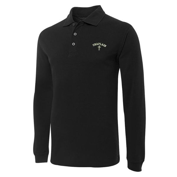 christain chaplain cross embroidery polos long sleeve shirts embroidered mens, White;black
christain chaplain cross embroidery polos long sleeve shirts embroidered mens, White;black