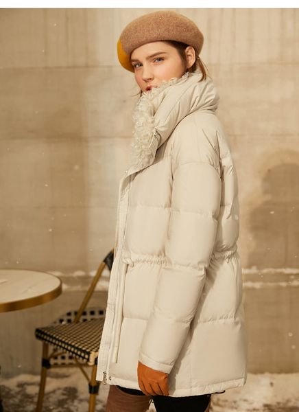 simple 90 white duck downs collar with fr hat women's 2021 large warm long coat wholesale oversized down jacket close waist, Black
simple 90 white duck downs collar with fr hat women's 2021 large warm long coat wholesale oversized down jacket close waist, Black