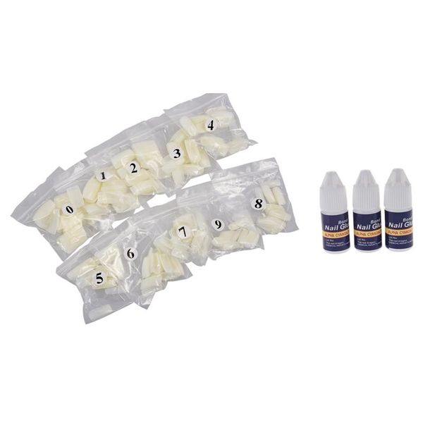 false nails 500 pcs french acrylic artificial fake fingernails full cover art tips white & 3pcs 3g professional nail glue, Red;gold
false nails 500 pcs french acrylic artificial fake fingernails full cover art tips white & 3pcs 3g professional nail glue, Red;gold