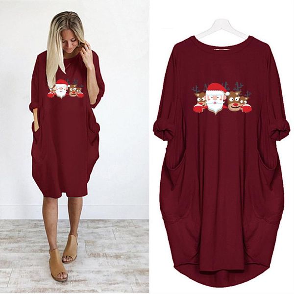 plus size christmas dress women kawaii reindeer santa claus print pocket loose dresses clothes autumn vestido casual, Black;gray
plus size christmas dress women kawaii reindeer santa claus print pocket loose dresses clothes autumn vestido casual, Black;gray
