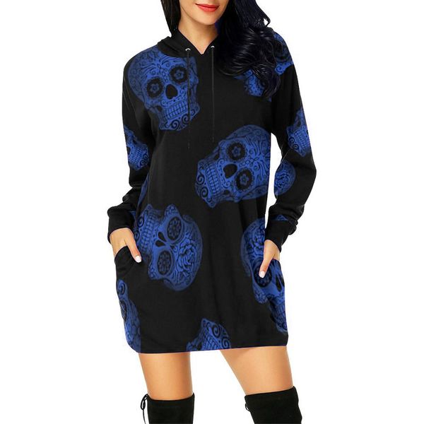 Halloween turning head report small skull hooded long-sleeved women's long sweater loose, comfortable and soft, Black
Halloween turning head report small skull hooded long-sleeved women's long sweater loose, comfortable and soft, Black