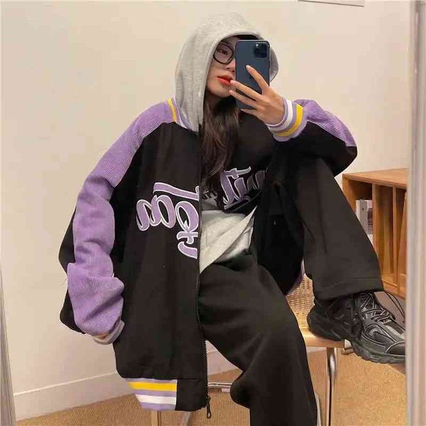 women's jackets biggorange letter embroidery baseball color block vintage harajuku spring oversized coats streetwear xs6k, Black;brown
women's jackets biggorange letter embroidery baseball color block vintage harajuku spring oversized coats streetwear xs6k, Black;brown