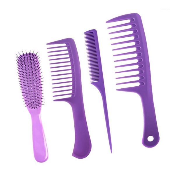 4pcs abs hair comb wide teeth curly hairdressing for barber salon purple brushes1, Silver
4pcs abs hair comb wide teeth curly hairdressing for barber salon purple brushes1, Silver