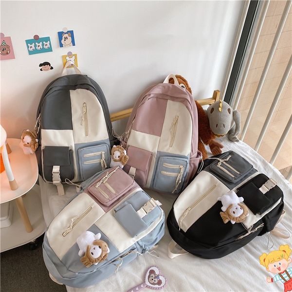 women backpack multi-pocket large school contrast color fashion zipper nylon waterproof bags
women backpack multi-pocket large school contrast color fashion zipper nylon waterproof bags
