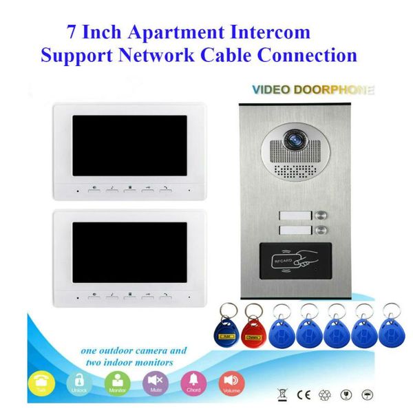 7" apartment wired video interphone audio intercom door bell deurbel system for 2 units rooms phones
7" apartment wired video interphone audio intercom door bell deurbel system for 2 units rooms phones