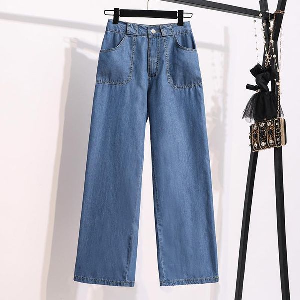 women's jeans lady plus size trousers summer women high waist thin blue denim pants pockets large straight s-5xl
women's jeans lady plus size trousers summer women high waist thin blue denim pants pockets large straight s-5xl