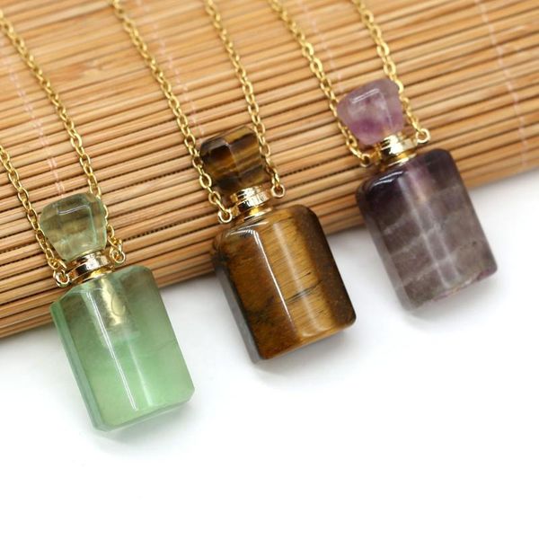 pendant necklaces exquisite necklace natural stone chain length 60+5 cm perfume bottle charm jewelry gift for men women 15x35mm, Silver
pendant necklaces exquisite necklace natural stone chain length 60+5 cm perfume bottle charm jewelry gift for men women 15x35mm, Silver
