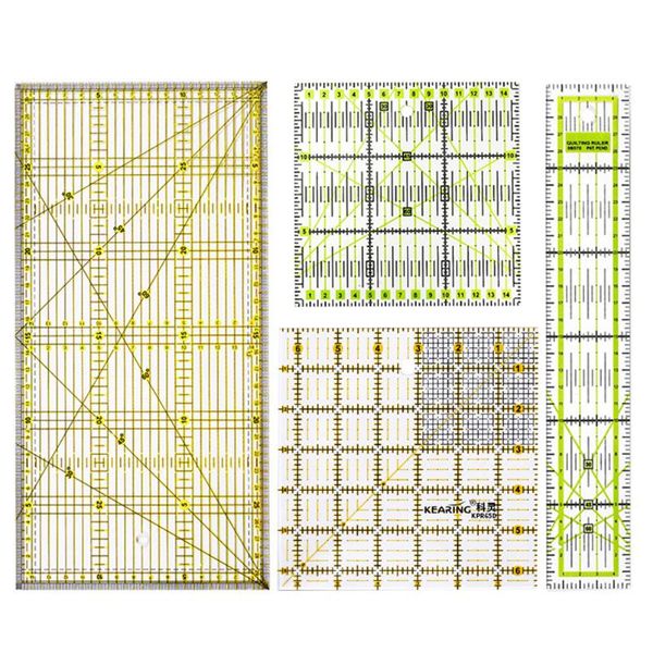 acrylic patchwork ruler double color quilting diy sewing drawing tools notions &, Black 
acrylic patchwork ruler double color quilting diy sewing drawing tools notions &, Black