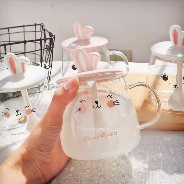 mugs 400ml cute cartoon ears glass mug with lid and spoon coffee milk tea breakfast cup drinkware couples gifts
mugs 400ml cute cartoon ears glass mug with lid and spoon coffee milk tea breakfast cup drinkware couples gifts