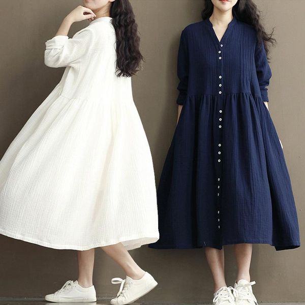 women sundress casual bohemian beach vestidos summer dress vintage lantern sleeve mid-calf vonda plus size dresses, Black;gray
women sundress casual bohemian beach vestidos summer dress vintage lantern sleeve mid-calf vonda plus size dresses, Black;gray