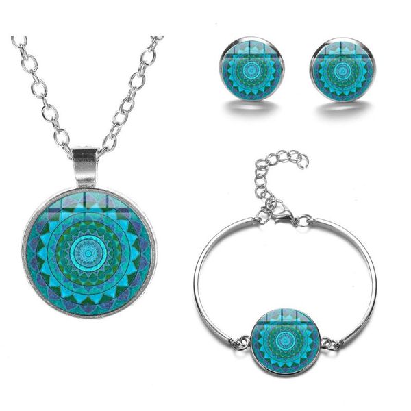earrings & necklace vintage mandala jewelry sets bohemian patterns crystal glass silver color bracelet set jewelery
earrings & necklace vintage mandala jewelry sets bohemian patterns crystal glass silver color bracelet set jewelery