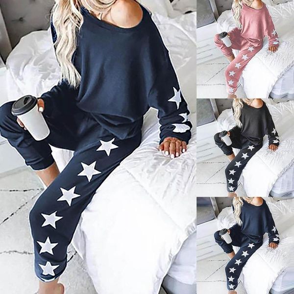 stylish women autumn leisure long sleeve blouse sweatshirt pants set star print tracksuit outfit women's tracksuits, Gray
stylish women autumn leisure long sleeve blouse sweatshirt pants set star print tracksuit outfit women's tracksuits, Gray