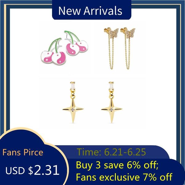 stud canner butterfly earrings for women zircon crystal trend star yin yang cartilage piercing earring classic fashion jewelry, Golden;silver
stud canner butterfly earrings for women zircon crystal trend star yin yang cartilage piercing earring classic fashion jewelry, Golden;silver