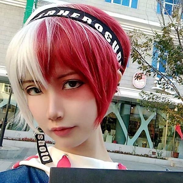 synthetic wigs lupu blonde red cosplay boy wig short straight hair so todoroki my hero academy/academia halloween christmas, Black
synthetic wigs lupu blonde red cosplay boy wig short straight hair so todoroki my hero academy/academia halloween christmas, Black