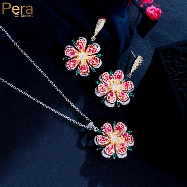 earrings & necklace pera designer hanging big green red flower cubic zirconia gold color sets for women birthday jewelry gift j442, Silver
earrings & necklace pera designer hanging big green red flower cubic zirconia gold color sets for women birthday jewelry gift j442, Silver