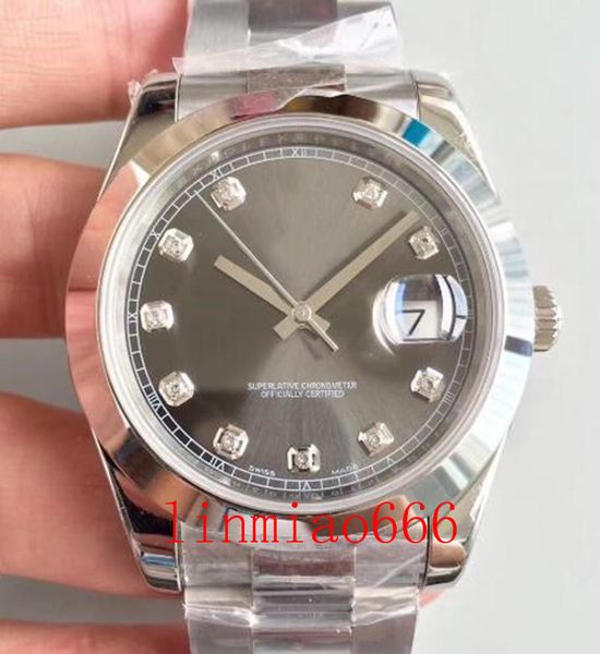 luxury 41mm automatic men's watch with gray dial, sapphire stainless steel case, strap, folding clasp, Slivery;brown
luxury 41mm automatic men's watch with gray dial, sapphire stainless steel case, strap, folding clasp, Slivery;brown
