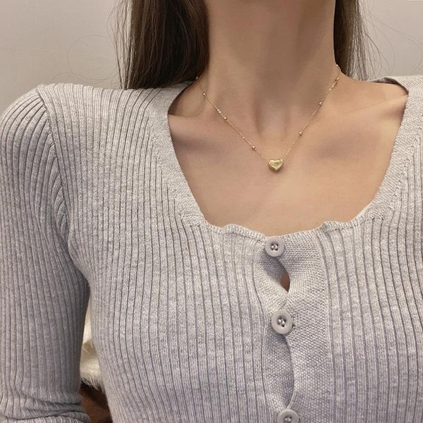 pendant necklaces 2021 fashion love titanium steel necklace female ins tide net red personality temperament clavicle chain, Silver
pendant necklaces 2021 fashion love titanium steel necklace female ins tide net red personality temperament clavicle chain, Silver