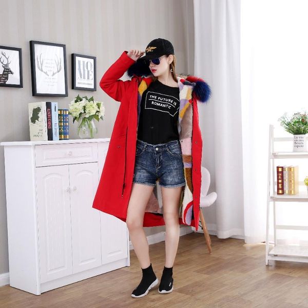 women's fur & faux coat pure natural wool warm liner long section to overcome furcoat, Black
women's fur & faux coat pure natural wool warm liner long section to overcome furcoat, Black
