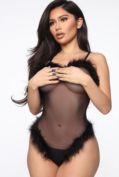 mesh sheer bodysuit women romper spaghetti strap fashion feather patchwork party clubwear, Black;white
mesh sheer bodysuit women romper spaghetti strap fashion feather patchwork party clubwear, Black;white
