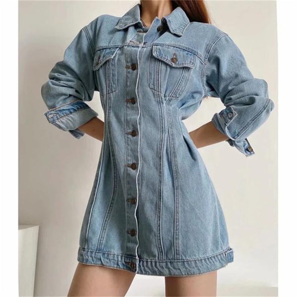 casual dresses women retro washed single breasted lapel long sleeve a line denim jacket fashion slim solid dress cowboy, Black;gray
casual dresses women retro washed single breasted lapel long sleeve a line denim jacket fashion slim solid dress cowboy, Black;gray