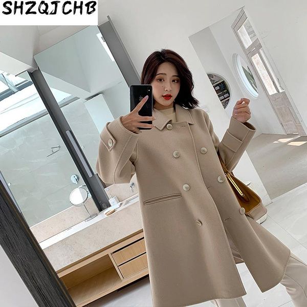 coat female jacket spring autumn 100% wool women vintage double-breasted fall clothes for elegant coats b19 women's & blends, Black
coat female jacket spring autumn 100% wool women vintage double-breasted fall clothes for elegant coats b19 women's & blends, Black