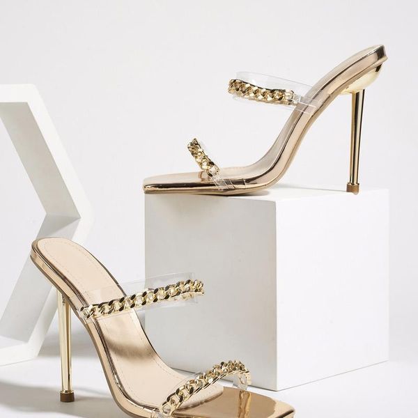 elegant transparent square toe thin heel ladies sandals zapatos de mujer chain cool party high stiletto women slippers, Black
elegant transparent square toe thin heel ladies sandals zapatos de mujer chain cool party high stiletto women slippers, Black