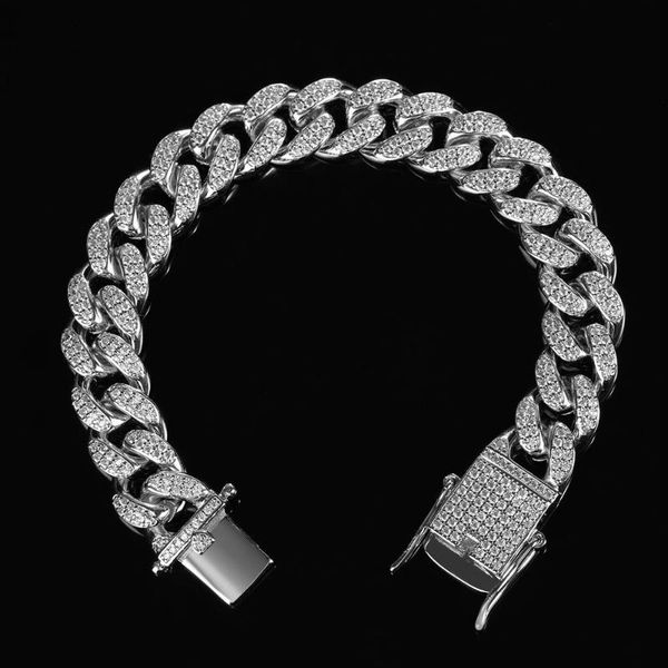 link, chain hip hop men iced out bling bracelet pave setting cz stone miami cuban chains rock bracelets male fashion jewelry, Black
link, chain hip hop men iced out bling bracelet pave setting cz stone miami cuban chains rock bracelets male fashion jewelry, Black