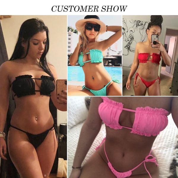 women's swimwear brazilian thong bikini 2021 mujer micro swimsuit female bathers push up high cut summer biquini neon bathing suit, White;black
women's swimwear brazilian thong bikini 2021 mujer micro swimsuit female bathers push up high cut summer biquini neon bathing suit, White;black
