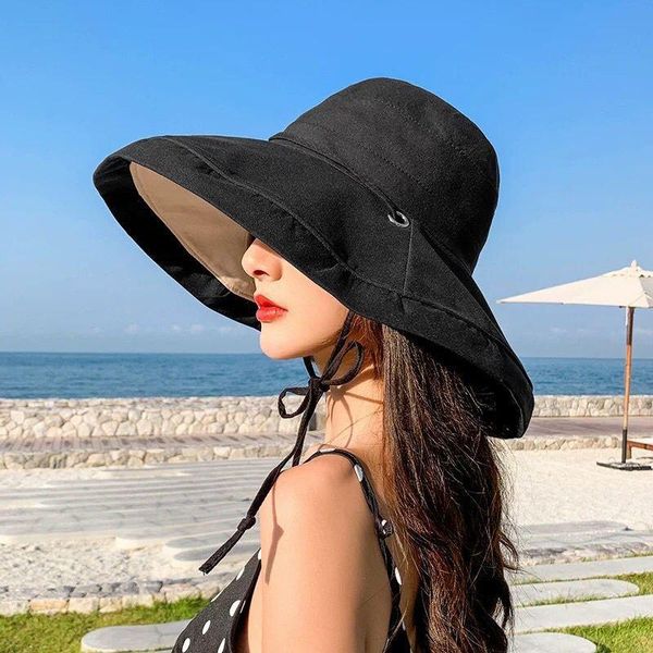 wide brim hats reversible bucket hat with sun block foldable elastic soft breathable washable reusable for summer lxh, Blue;gray
wide brim hats reversible bucket hat with sun block foldable elastic soft breathable washable reusable for summer lxh, Blue;gray