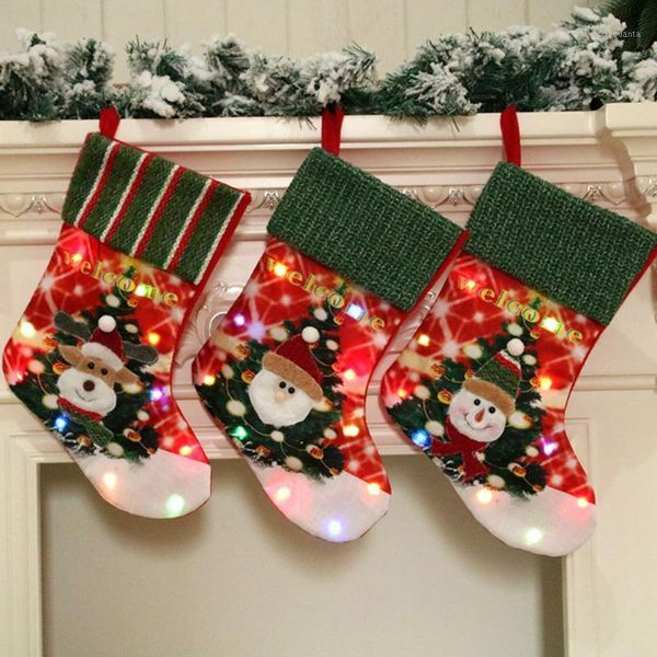 christmas decorations led stocking happy year ornaments luminous candy bag santa claus snowman tree pendant doll hanging decor
christmas decorations led stocking happy year ornaments luminous candy bag santa claus snowman tree pendant doll hanging decor