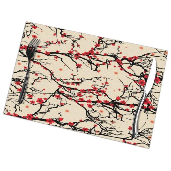 mats & pads 6 pcs placemat vintage japan sakura tree fabric table tableware kitchen tool
mats & pads 6 pcs placemat vintage japan sakura tree fabric table tableware kitchen tool