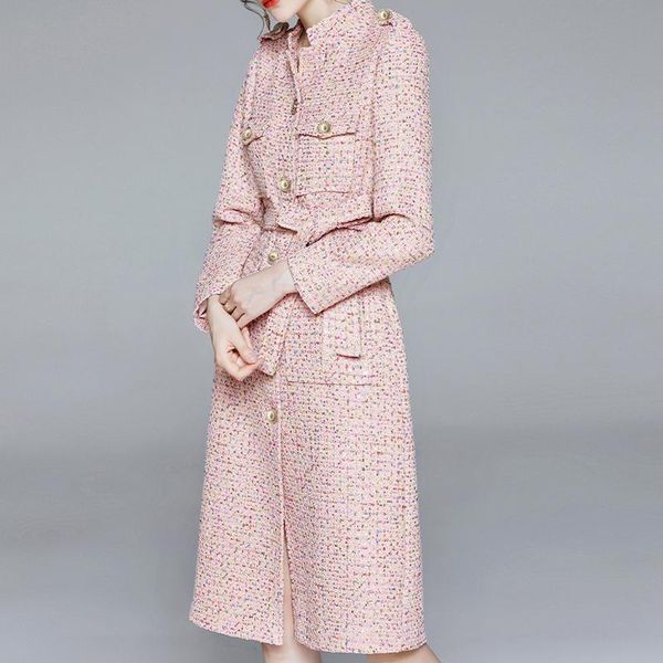 pink tweed jacket color dots sequin fabric spring / autumn /winter women's business ladies one piece coat jackets, Black;brown
pink tweed jacket color dots sequin fabric spring / autumn /winter women's business ladies one piece coat jackets, Black;brown