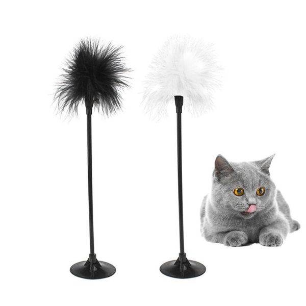 cat toys 2pcs pet interactive sucker funny teaser feather training wand stick (black, white)
cat toys 2pcs pet interactive sucker funny teaser feather training wand stick (black, white)