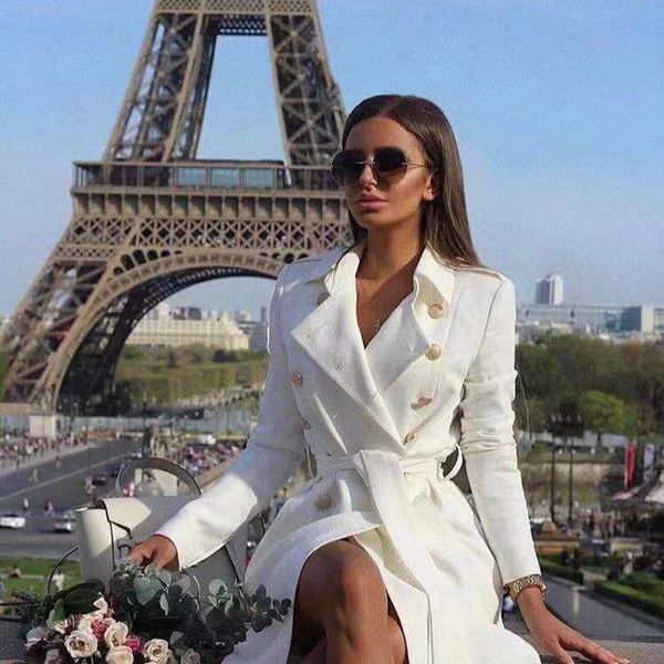 women's trench coats women white wool blends vintage double breasted casual loose sashes long female england thick warm outerwear, Tan;black
women's trench coats women white wool blends vintage double breasted casual loose sashes long female england thick warm outerwear, Tan;black