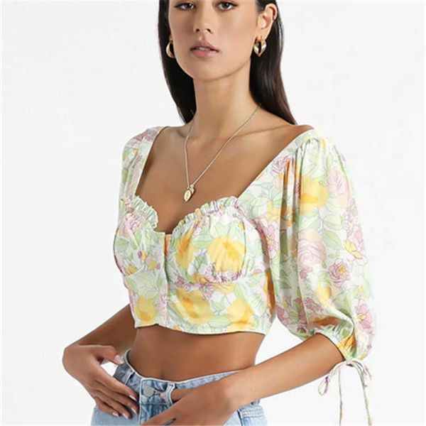 spring summer french holiday floral print square collar shirt puff sleeve casual women 210615, White
spring summer french holiday floral print square collar shirt puff sleeve casual women 210615, White
