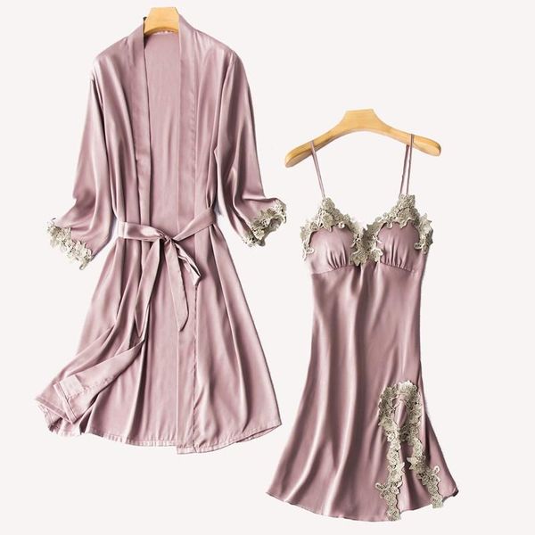 lady sleepwear pink bride bridesmaid wedding robe lace trim v-neck knee-length nightgown bathrobe loose satin home dress women's, Black;red
lady sleepwear pink bride bridesmaid wedding robe lace trim v-neck knee-length nightgown bathrobe loose satin home dress women's, Black;red