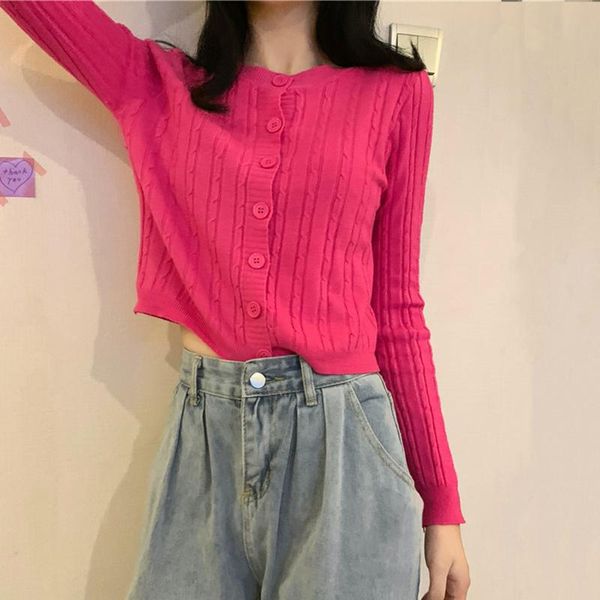 women's knits & tees spring autumn korean basic solid knit cardigan women clothing 2021 femme casual long sleeve casaco feminino invern, White
women's knits & tees spring autumn korean basic solid knit cardigan women clothing 2021 femme casual long sleeve casaco feminino invern, White