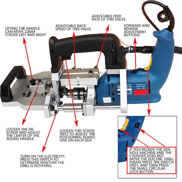 professiona electric drills 220v 500w portable pneumatic side hole machine woodworking drilling tools horizontal drill punching
professiona electric drills 220v 500w portable pneumatic side hole machine woodworking drilling tools horizontal drill punching