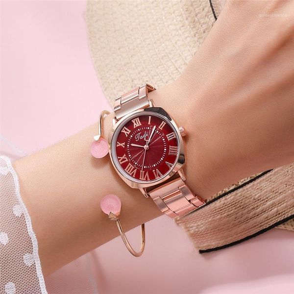 wristwatches 2021 fashion elegant watch women luxury rome steel strap quartz watches ladies bracelet dress female clock, Slivery;brown
wristwatches 2021 fashion elegant watch women luxury rome steel strap quartz watches ladies bracelet dress female clock, Slivery;brown