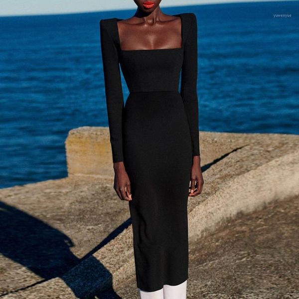 casual dresses adyce 2021 winter women black long sleeve bandage dress slash neck maxi bodycon celebrity evening runway party, Black;gray
casual dresses adyce 2021 winter women black long sleeve bandage dress slash neck maxi bodycon celebrity evening runway party, Black;gray