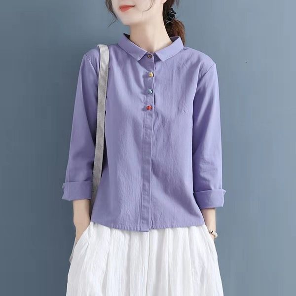 women's blouses & shirts 2021 arrival spring arts style women loose turn-down collar long sleeve blouse cotton linen button design casu, White
women's blouses & shirts 2021 arrival spring arts style women loose turn-down collar long sleeve blouse cotton linen button design casu, White