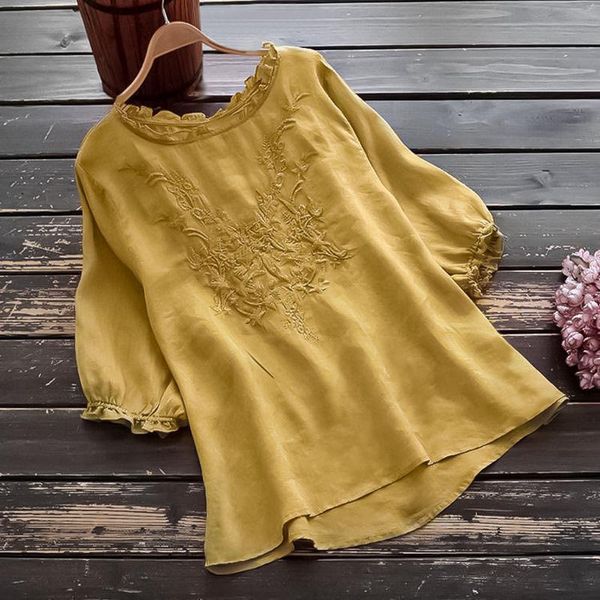 women's blouses & shirts women embroidery blouse casual o-neck half sleeve elegant shirt loose ruffle harajuku oversized, White
women's blouses & shirts women embroidery blouse casual o-neck half sleeve elegant shirt loose ruffle harajuku oversized, White