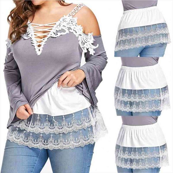 women mini skirt shirt extender lace hollow stitching sweater casual skirt knee short ladies underskirt clothing access, Black
women mini skirt shirt extender lace hollow stitching sweater casual skirt knee short ladies underskirt clothing access, Black
