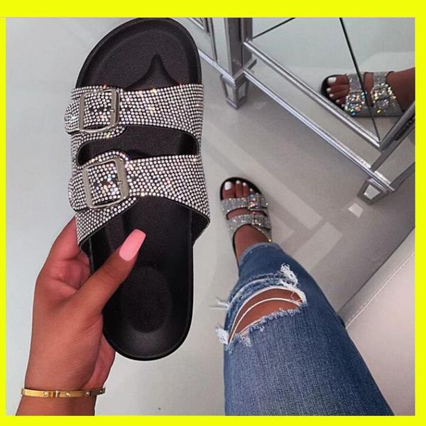 slippers summer women crystal glitter flat soft bling female candy color flip flops outdoor ladies slides beach shoes, Black
slippers summer women crystal glitter flat soft bling female candy color flip flops outdoor ladies slides beach shoes, Black