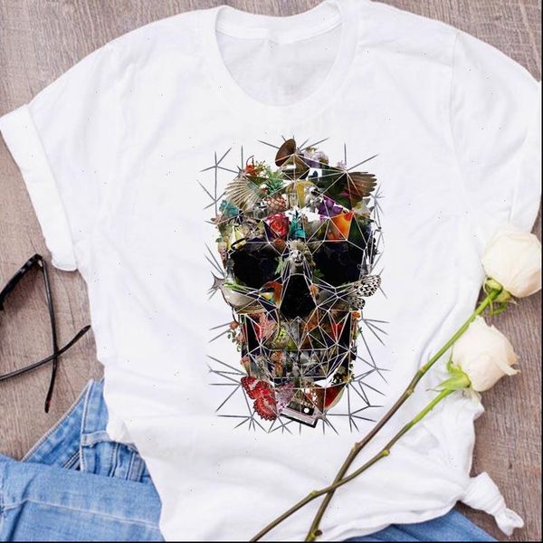 graphic skull face plant womens t shirt flower floral print halloween clothing clothes lady tees female, White
graphic skull face plant womens t shirt flower floral print halloween clothing clothes lady tees female, White