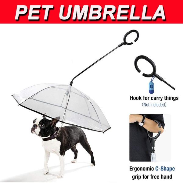 dog apparel convenient transparent umbrella portable for clear raincoat dogs built-in leash puppy d25
dog apparel convenient transparent umbrella portable for clear raincoat dogs built-in leash puppy d25