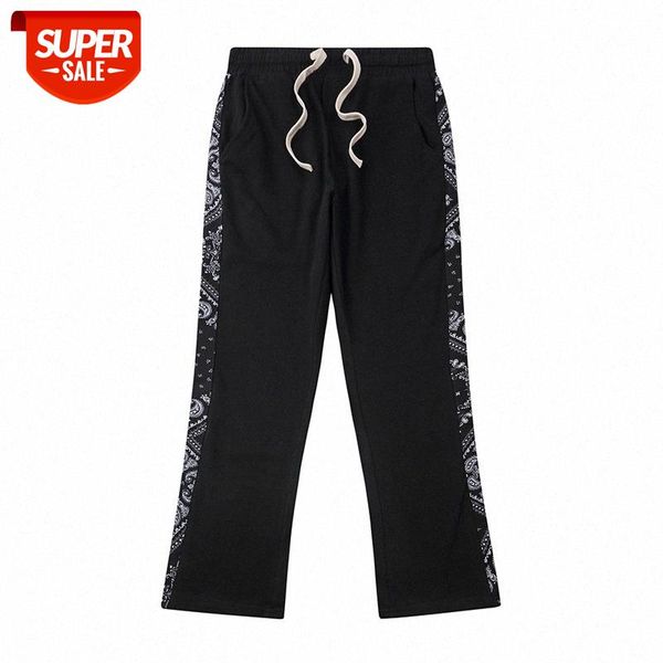 american street style side cashew flower stitching pant men's hip-hop sports micro flared pants #ea5u, Black
american street style side cashew flower stitching pant men's hip-hop sports micro flared pants #ea5u, Black